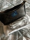 Coach Signature Canvas Teri Shoulder Bag    Gold walnut black 