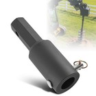 Auger Bit Adapter 2 Inch Female Round To 2 Inch Hex Male For Skid Steer