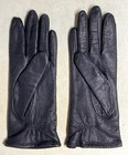 Women s Genuine Leather Gloves Black Acrylic Lining Large Thermal Winter Driving