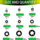 360 Pieces 9 Sizes Push Nuts Assortment  Speed Clips Retaining Clips Fasteners A