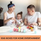 50 Pack Plastic Egg Cartons Cheap Bulk 12 Count Clear Blank Egg Containers Home