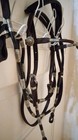 Vintage Western Horse Silver Filigree Headstall With Matching Romel Reins