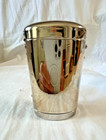 Silver Lipstic Case Holder For Two Lipsticks Snap Open Lid Rounded Oval
