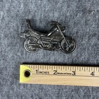 Motorcycle Cigarette Lighter Silver Tone Metal Novelty Auto Decor