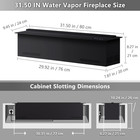 Water Vapor Fireplace Recessed With Dual Water System  Flame Color   Remote Cont