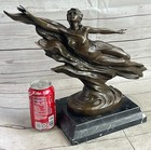 Art Deco Hot Cast Nude Female Girl Woman Goddess Bronze Sculpture European Made