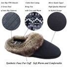 Womens Winter Warm Comfortable Moccasins Faux Fur Suede Slip On Slippers Mule   