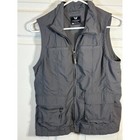 White Sierra Gray Utility Travel Vest Sz S Full Zip Mesh Lined Pockets Gorpcore