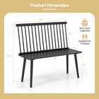 Entryway Bench For 2 Windsor Rubber Wood Dining Bench With Spindle Back Black