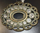 Rhinestone Brass Tone Belt Buckle Antique Style Nwt