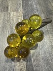 Vintage Lucite Glass Grape Cluster Mid Century Modern Amber Large Retro