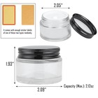 24 Pack 2oz Clear Glass Jars Small Glass Containers With Black Metal Lids Emp   