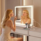 Jhk Led Makeup Mirror Vanity Mirror With Dimmable Light three Size usb Charging