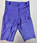 Vintage 1980s Gilda Marx Purple Shiny Med Retro Workout Gym Shorts Flexatard S