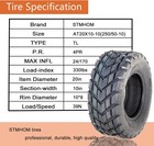 Atv Tires 20x10-10 20x10x10 Utv Trail Sand Mud Off-road 4 Pr Tubeless  set Of 2 