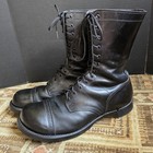Vintage Corcoran Military Jump Boots Black Leather Combat Steel Toe Men s 13 E