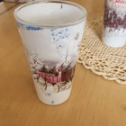 Vintage Budweiser Clydesdale Frosted Glasses Set Of 4