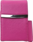Pink Cigarette Hard Case Leather Flip Top Lighter Smoke Holder Usa Seller