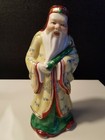 Nice  Antique Chinese Republic Porcelain Scholar Figure Holding Bamboo 7 1 4 