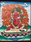 Red Mahakala Wrathful Protector Thangka Hand Painted Nepal Tibetan Buddhist
