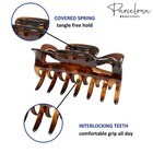 Parcelona French Classic 3  Medium Celluloid Covered Spring Hair Claw Clip