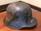 Original Wwi Imperial German M16 Camo Helmet Iron Cross Patriotic E t 66