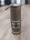 Vintage Replica Coal Miners Lamp Brass glass And Hanger From A Collectors Estate