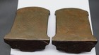 Pair Of  Vintage Cast Iron Rodin   s The Thinker Bookends Heavy   Bronze Finish