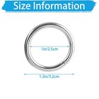 200pcs Heavy Duty 1 Inch Silver Metal O Rings For Bags And Purses