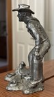Pewter Figurine Michael Ricker Cowboy   Saddle W Sore Achy Back Signed  ricker 