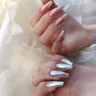 6 Jars Mermaid Chrome Nail Powder Aurora Nail Glitter Metallic Mirror Effect Pi