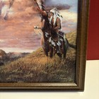 Julie Kramer Cole Medicine Hat Of The Sacred Dogs Leather Framed Art Print 18x13