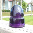 Dark Royal Purple Cd 145 W g m co Beehive Style Glass Insulator