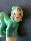 Vintage Ceramic Crawling Green Pixie Elf   Japan  1 