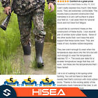 Hisea Men Hunting Fishing Boots W gusset Waterproof Neoprene Rain Work Mud Boots
