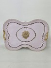 Vtg Ardalt Vanity Set 3 Tray Perfume Bowl Trinket Pink   Gold Porcelain Japan 