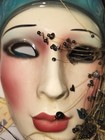 Vintage Clay Art Ceramic Face Wall Woman Mask