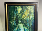 Vintage Louis Comfort Framed Tiffany s The Mermaid Glass Suncatcher Reprod Fmnh