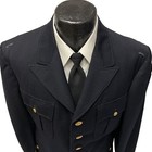 Vtg 50 s Korean War Blue Gabardine Military Us Army Officer Uniform Jacket 40 R