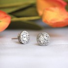 2 60ct Art Deco Style Diamond Engagement Wedding Halo 14k White Gold Fn Earrings