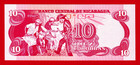 Nicaragua 10 Cordobas 1979 Unc Note Sign  Downing  Montoya   Chamoro  pick-134a 