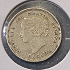 1900 Canadian Sterling 5 Cent - Victoria - Canada  925 Silver Five Cents - Vf 20