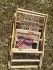 Vintage Wooden Sweden Large Tabletop Weaving Lom In Working Condition