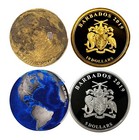 50 Years Of Moon Landing - Pure Gold Moon   Pure Silver Earth 2 Coin Set