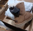 Ugg Women s Mini Bailey Bow Suede Boot Chestnut Sz 6 0 New W Box All Papers  doc