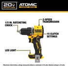 New Dewalt Atomic  Dcd794b Compact Series 20v Max Cordless Drill Brushless
