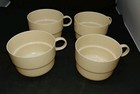 Vintage Set Of 4 Nescafe Plastic Coffee Cups Mugs For Camping Picnics