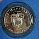 1971 Panama 20 Balboas Silver Proof Coin   Original Packaging   Coa 3 85 Oz Asw