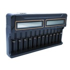 1 2v A Aa Aaa Ni-mh Ni-cd 3 6v 17670 14500 16340 Li-ion 12 Slot Battery Charger