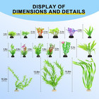 30pcs Aquarium Plants  Green Fish Tank Plants  Artificial Aquarium Fish Tant De